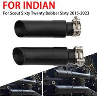 Slip-On Exhaust System Short GP Slip Ons Mufflers With DB Killer Fits For Indian Scout Bobber Sixty Rogue Twenty 2015 - 2023