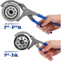 1pc 9/12" Oil Filter Pliers Clamp Type Wrench Adjustable Hand Tools Oil Filter 45# Steel Filter Removal Tool