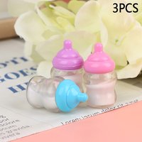 Z. 3PCS Dollhouse Baby Bottle Accessories Play House Toys Furniture Doll House Miniature Accessories