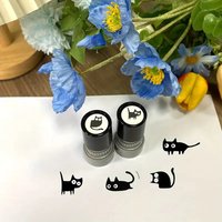 Cute Cartoon Black Cat Stamps DIY Decorative Stamp for Scrapbooking Diary Collage Journal Planner Stationery Accessory