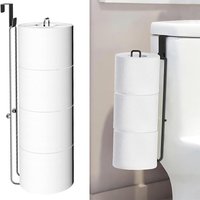 Toilet Paper Holder with Storagefor Tissue Wall Mounted Over The Tank Toilet Paper Holder Organizer Self Adhesive Toilet Paper