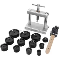 Watch Press Set Watch Back for CASE Closing Tool Fitting Dies Watch Repair Tool Die Kit Metal Watchmaker Maintenance Tools 18pcs