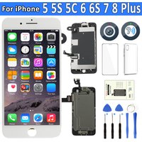AAA Display for iPhone 5 5S 5SE 6 6S 7 8 Plus LCD Display Full Set Assembly Touch Screen Digitizer Replacement Pantalla+Camera