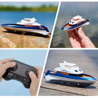 Mini Rc Boat 2.4G Remote Controlled Tugboat Dual Motor Variable Electric Speedboat Charging Children Pool Toy Boy Girl Gifts