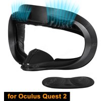 Replacement Facial Interface for Oculus Quest 2 VR Headset Soft PU Leather Foam Face Cushion Pad for Oculus Quest 2 Accessories