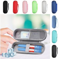 Durable EVA Insulin Cooling Bag Thermal Insulated Waterproof Pocket Pill Protector Solid Color Medicine Travel Cooler Diabetics