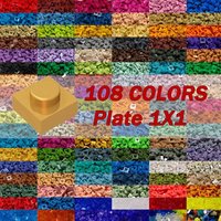 500PCS/LOT Plate 1x1 3024 Pixel Bricks Mosaic Art Painting 108 Colors Building Block Small Particle Toy Accessories Link ONE