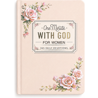 One Minute With God Devotional Journal for Women Daily Prayer Reflection Notebook Christian Faith Floral Gift Journal