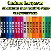 Custom Lanyards Personalized Name Logo Full Color Printed Woven Fabric Neck Strap MOQ 100PCS Bulk Customized Lanyards for Gifts