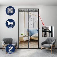 Strong Magnetic Mesh Door Curtain, Breathable Transparent Wear-Resistant Screen, Entryway Dustproof Curtain