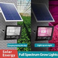 Solar LED Grow Light Full Spectrum Floodlight Plant Growing Light with remote Waterproof Phytolamp for Indoor Outdoor Plants