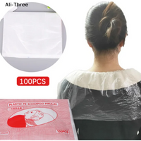 100Pcs Waterproof Disposable Hair Salon Capes Washing Pads Shampoo Cape Hair Cleaning Shawl
