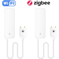 ZigBee WiFi Water Leak Sensor Flood Leakage Alarm Detector Tuya Smart Life APP Remote Control Home Security Overflow Alarm