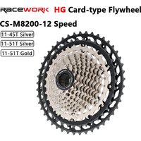AliExpress RacewoRK RACEWORK 12 Speed Cassette MTB 12S Ultralight HG Cassettes 11-45T 11-51T Mountain Bike Freewheel Gravel 12V Sprocket M8200