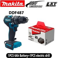 Original 18V Makita DDF487 Brushless electric drill 18V Battery 6.0AhFast charger,BL1860B power tools Replacement Battery