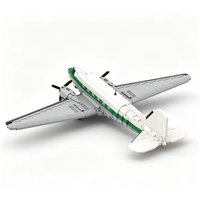 3134-piece MOC Aviation Series DC-3 Passenger Plane Model DIY Assembly Building Block Toy - Holiday and Birthday Gift