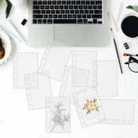 A7 6-Ring Clear Binder Refills 10Pcs Clear Plastic Folder Bags Transparent Sheet Loose Leaf Filling Protectors Sheet Protectors