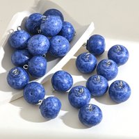 10pcs/lot Cute Blueberry Resin Charms Fruit Pendants for DIY Earring Necklace Bracelet Jewelry Keychain Making Accessories