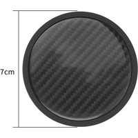 2Pcs Car Carbon Fiber Pattern Coaster Non Slip Water Cup Mat Anti-Dirt Pad For Land Rover Freelander L2 Discovery 3 Range Rover