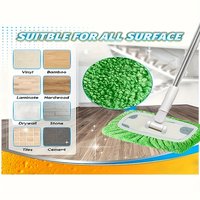 6pcs Super Absorbent Reusable Mop Mat - Microfiber Cleaning Cloth for Dry and Wet Floors, Compatible with Most Flat Mops