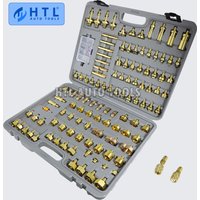 Automotive Air Conditioning Leak Test Adapter Leak Detection Repair Brass Kit 118pcs for A/C System Leak Picking Tool