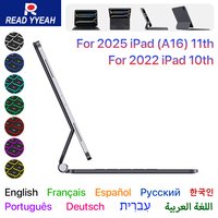 2025 Magic Keyboard for IPad 11th 10th Generation Case iPad a16 Case 11" A3354 A3355 A3356 A2696 Smart Magnetic Book Cover Folio