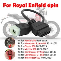 For Royal Enfield 6Pin to OBD2 Diagnostic Cable For Hunter 350/Himalayan/Classic 350/Meteor 350 Motorcycle OBD Diagnostic Cable