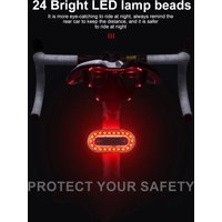 AliExpress Bicycle Lights RGB Bike Tail Light 600 mAh 14 Lighting Mode Rainbow LED Warning USB Waterproof Helmet Scooter Rear Taillight