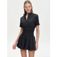 Mozision 2026 Short Sleeve Casual Sporty Playsuit Women Overalls Fashion Zipper High Waist Loose Fitness Romper Female Playsuits