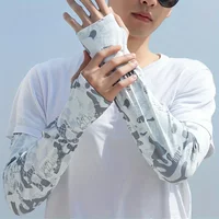 Men's Summer Sunscreen Arm Protection Ice Sleeves for Outdoor Sports Washable Camo Protective Ice Cool Sleeve Cover Sunscreen