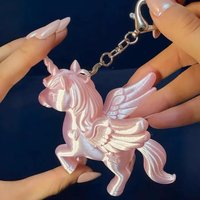 Sweet Unicorn Pendant Keychain Lovely Girls Fashion Bag Hanging Charm Stylish Portable Key Decor Daily Outdoor Accessories