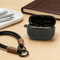 Soft Silicone Bluetooth Earphone Cover for SoundPeats Q3 Pro, with Hook Protection Cover, Shock and Dust Resistant