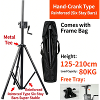 Professional Hand Crank Lifting Speaker Stand Metal Floor Tripod Speaker Rack Adjustable Height Stage Wedding Audio Support Brac