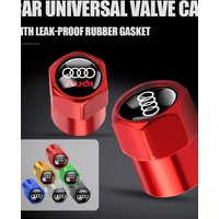 4pcs Car Wheel Tire Valve Caps Stem Cover Decor Auto Accessories For Audi Sline Quattro S S3 S4 S5 S6 S7 S8 TT RS A4 B8 A3 8P A6