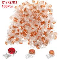 100Pcs/Pack K1 K2 K3 Connector Crimp Terminal Wiring Rj45 Ethernet Cable Connector Telephone Line Terminal