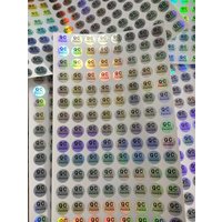 QC Passed Stickers 1cm 2000 Pcs Hologram QC Pass Stickers for Warehouse Inventory Quality Control Check Tested Pass Approval