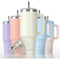 WATERSY 20oz/591ml Tumbler with Handle, Leak-proof Insulated Cup, Stainless Steel Vacuum Thermal for Coffee, for Car, Travel