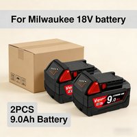 Original for Milwaukee M18 Battery, 18V 9.0Ah Li-Ion Battery for M18B5 48-11-1860 48-11-1850 48-11-1840 48-11-1830 48-11-1820