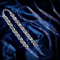 Luxury Crystal Belt Fashion Viscose Bride Belt Handmade Wedding Waist Chain For Women Sparkling Rhinestone Sash Accessories