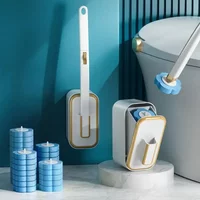 Toilettenreinigungsbürste für Haushalt, Badezimmer, Toilettenbürste, keine Notwendigkeit, Löcher zu bohren, austauschbare Einweg-Toilettenbürste