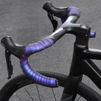 Gradient Purple Road Bike Bend Handle Strap Bicycle Handlebar Tape Breathable Anti Slip Waterproof EVA Shock Absorber Bike Tape