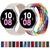 20mm/22mm Braided Solo Loop For Samsung Galaxy watch 4/5/6/pro 44mm/40mm/classic strap 46mm/42mm/active 2/Gear S3 bracelet Band