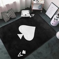 2025 New Poker Card Pattern Carpet – Anti-Slip Home Leisure Style Rug for Living Room, Bedroom & Tea Table Decoration