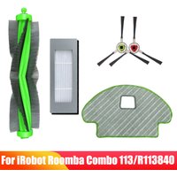 Main Side Brush Hepa Filter Mop Cloths Replaceable Parts For iRobot Roomba Combo 113 R113840 Robotic Vacuum Cleaner Accessories