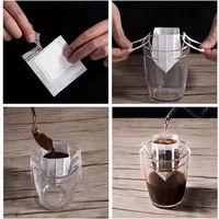 50/100/200pcs Coffee Filter Paper Bags Disposable Drip Coffee Bag Handle Hanging Ear Espresso Coffee Accessories Tea Tools
