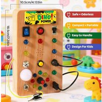 Dinosaur-Themed Educational Busy Board Toy with Sound & Light Control Early Color Recognition Development Educational Toy