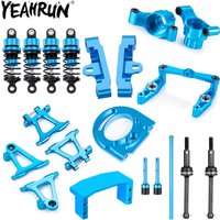 YEAHRUN Metal Shock Absorber CVD Drive Shaft Battery Mounting Plate Suspension Arm for 1/10 Tamiya TT02 Full Set Upgrade Parts