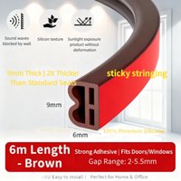 Noise Reduction Door Window Seal Strip | 6m Self-Adhesive Anti-Collision Wear-Resistant Seal