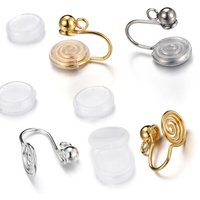 10pcs Stainless Steel Ear Clips Spiral Earring Settings Non-Pierced Converter Component DIY Jewelry Making Mosquito Coil Earring