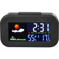 Intelligent Weather Station Clock Color Display Temperature Humidity Monitor Backlit Design for Bedroom Dorm Desk Kids Teens